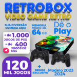 VIDEO GAME RETRÔ +20 MIL JOGOS COM CONTROLE SEM FIO - Panda Games e  Acessórios